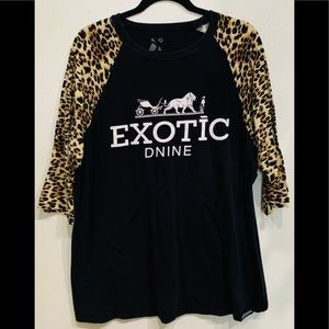 Leopard print t-shirt (dnine reserve) half sleeve